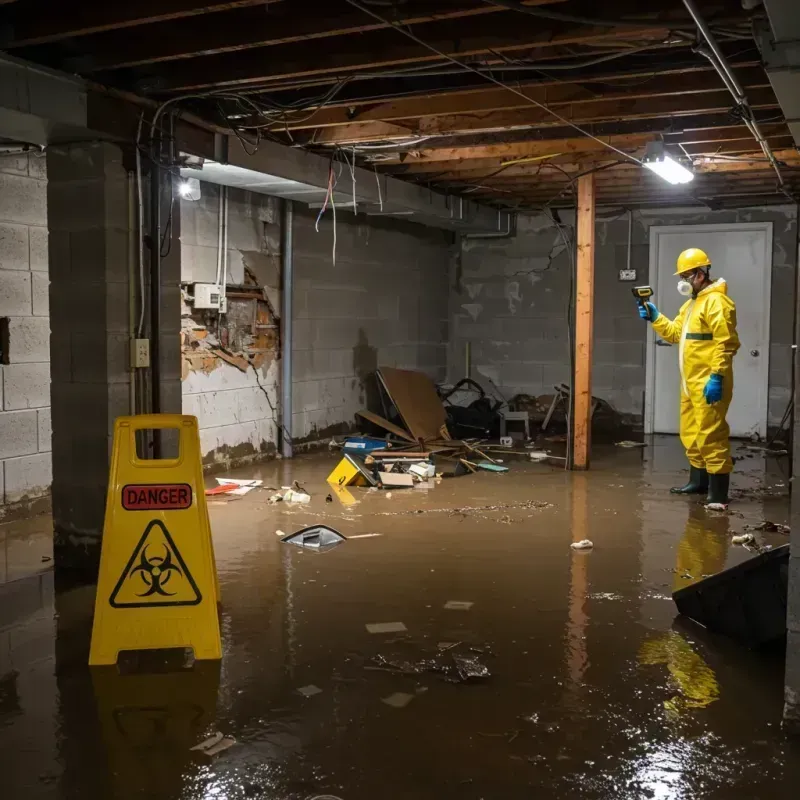 Flooded Basement Electrical Hazard in Buffalo, IA Property